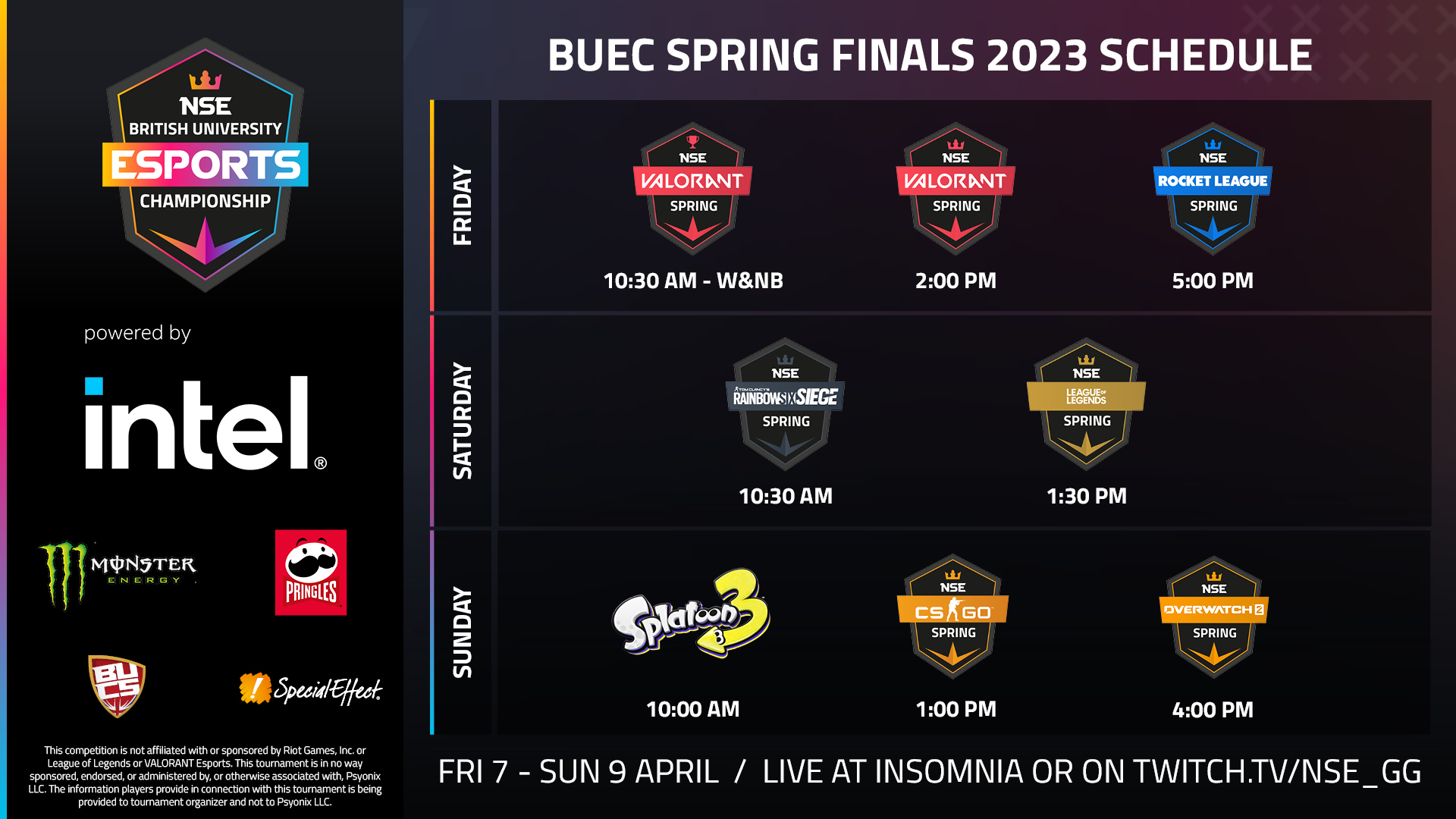 BUEC Spring 2023 Finals - Saturday Schedule & Preview | National Student Esports